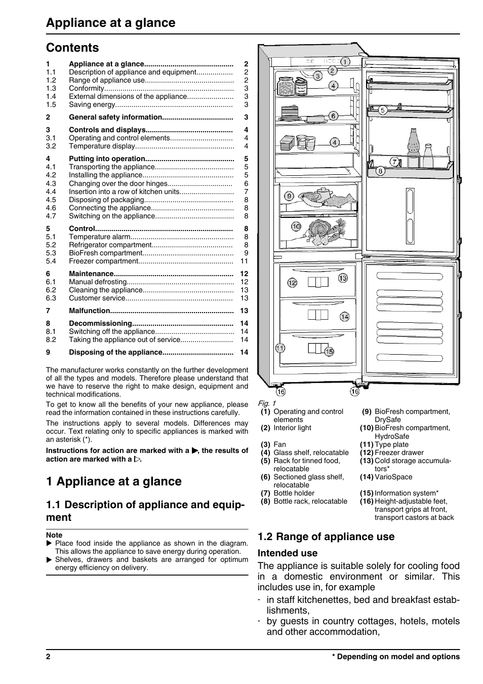Liebherr CBPesf 4033 Comfort BioFresh User Manual | Page 2 / 16