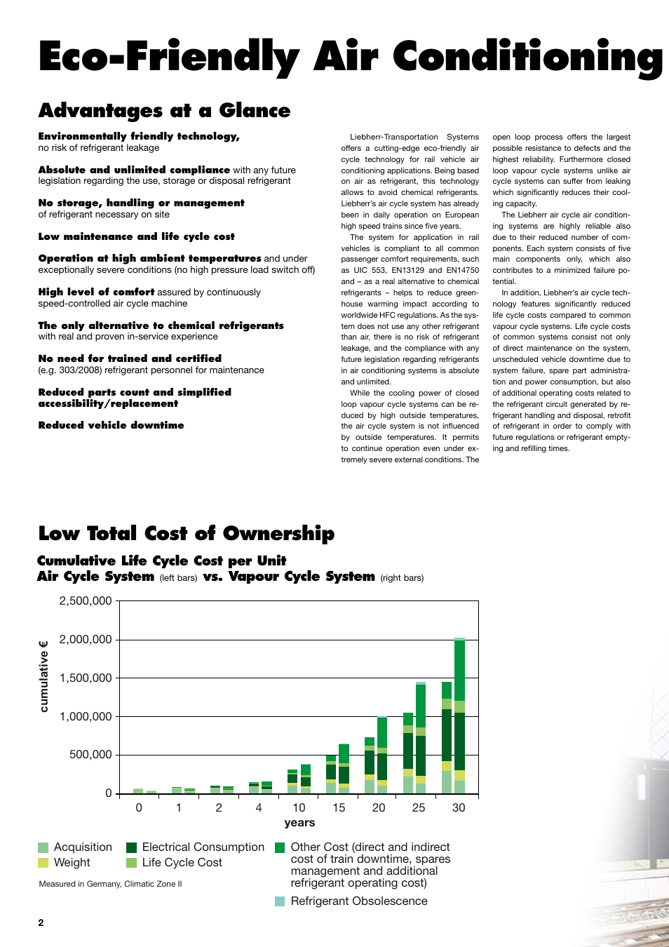 Eco-friendly air conditioning technology, Advantages at a glance low total cost of ownership | Liebherr Downloads User Manual | Page 2 / 12