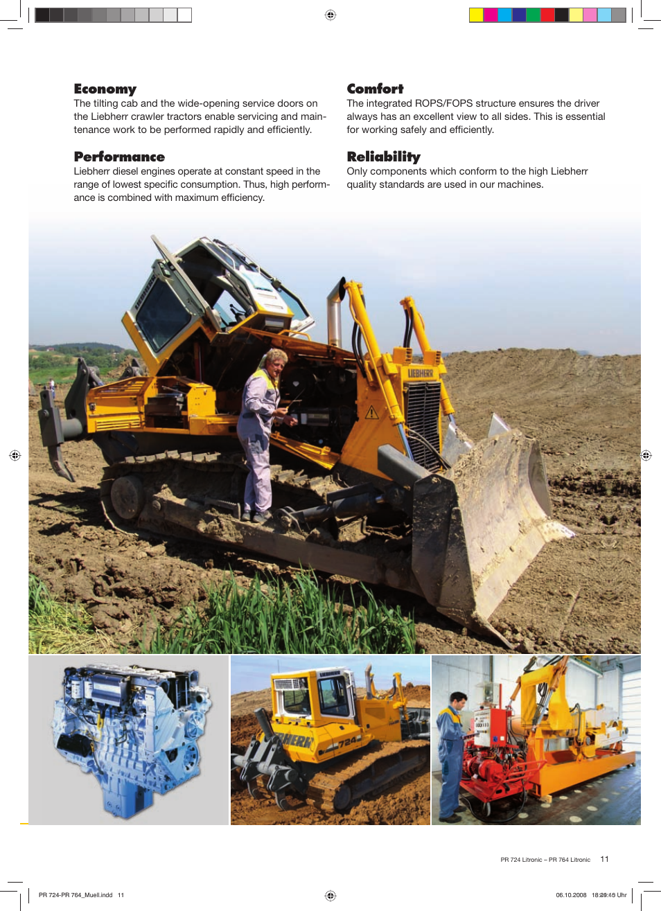 Economy, Performance, Comfort | Reliability | Liebherr PR 764 Litronic User Manual | Page 11 / 12