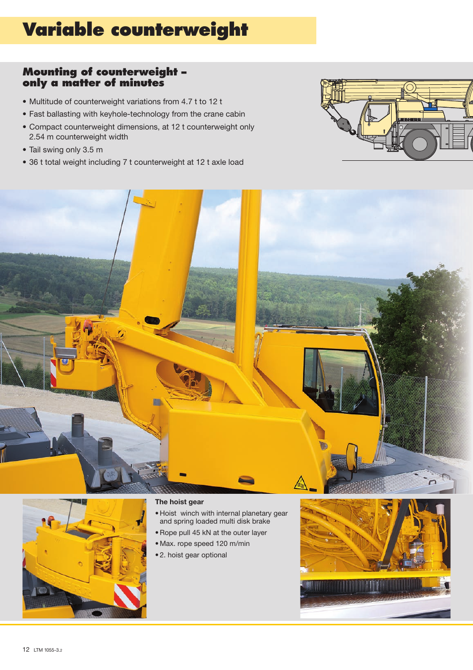 Variable counterweight | Liebherr LTM 1055-3.2 User Manual | Page 12 / 16