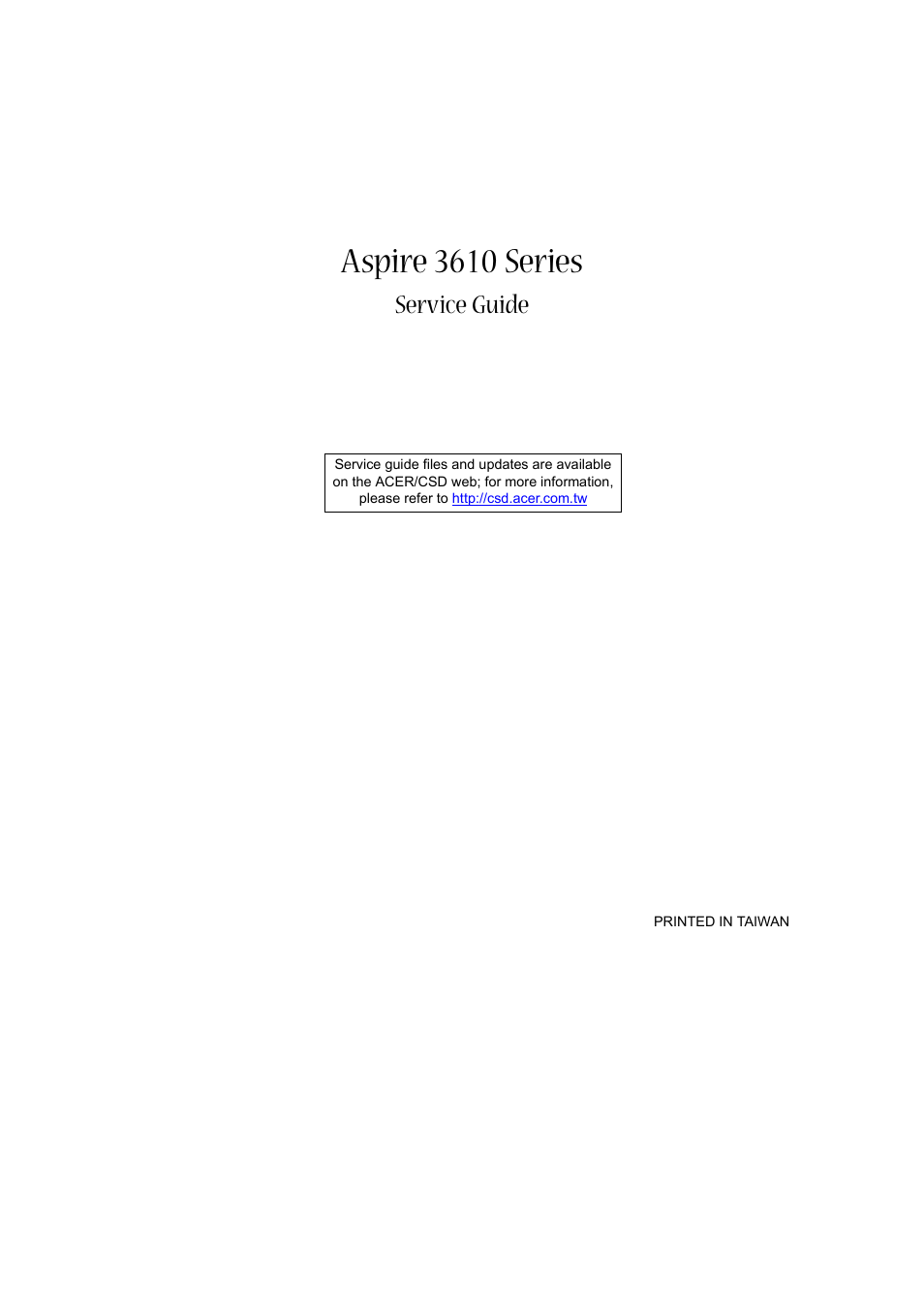 Acer 3610 User Manual | 93 pages