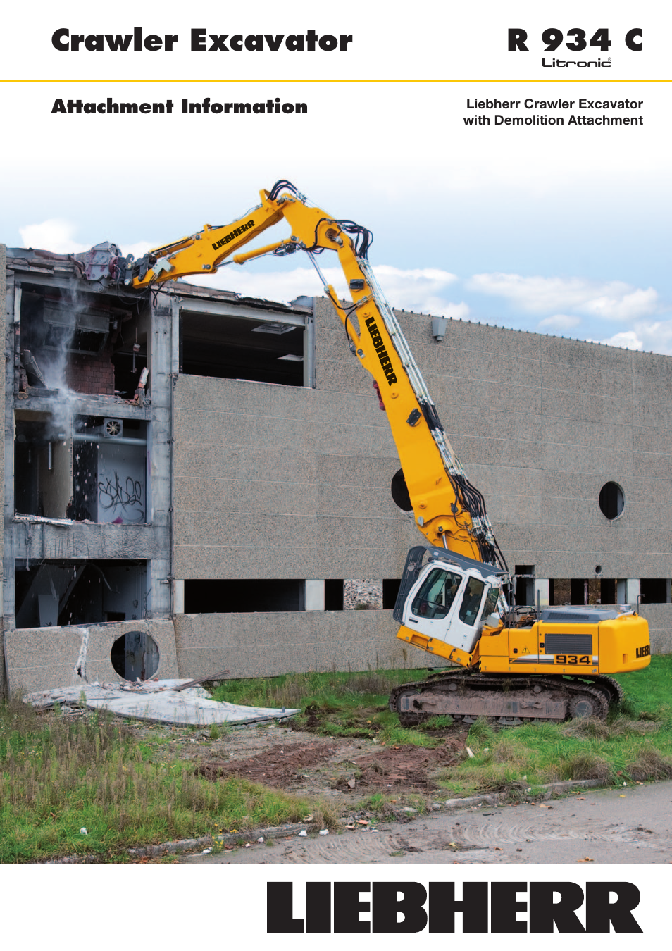 Liebherr R 934 C Litronic Demolition User Manual | 8 pages