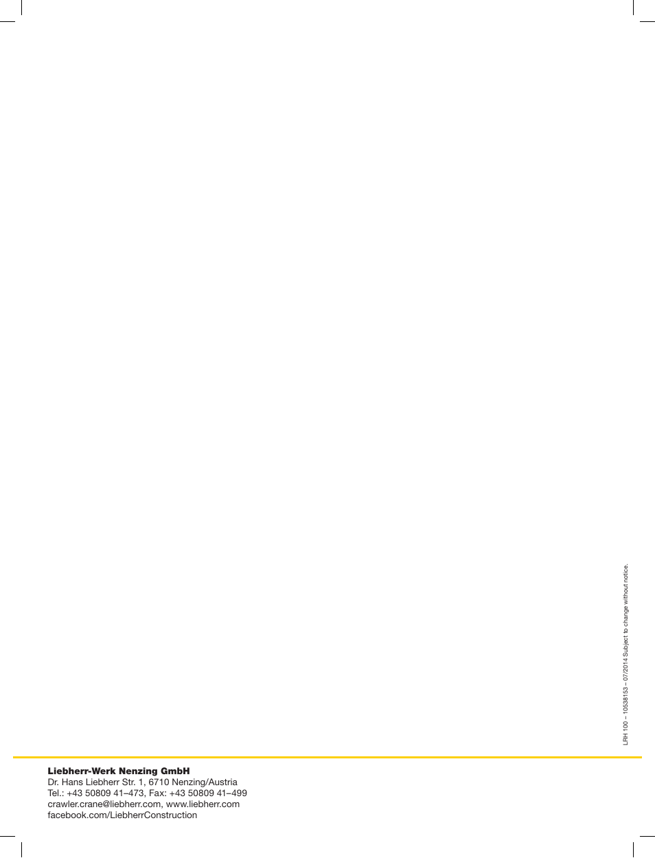 Liebherr LRH 100 User Manual | Page 12 / 12