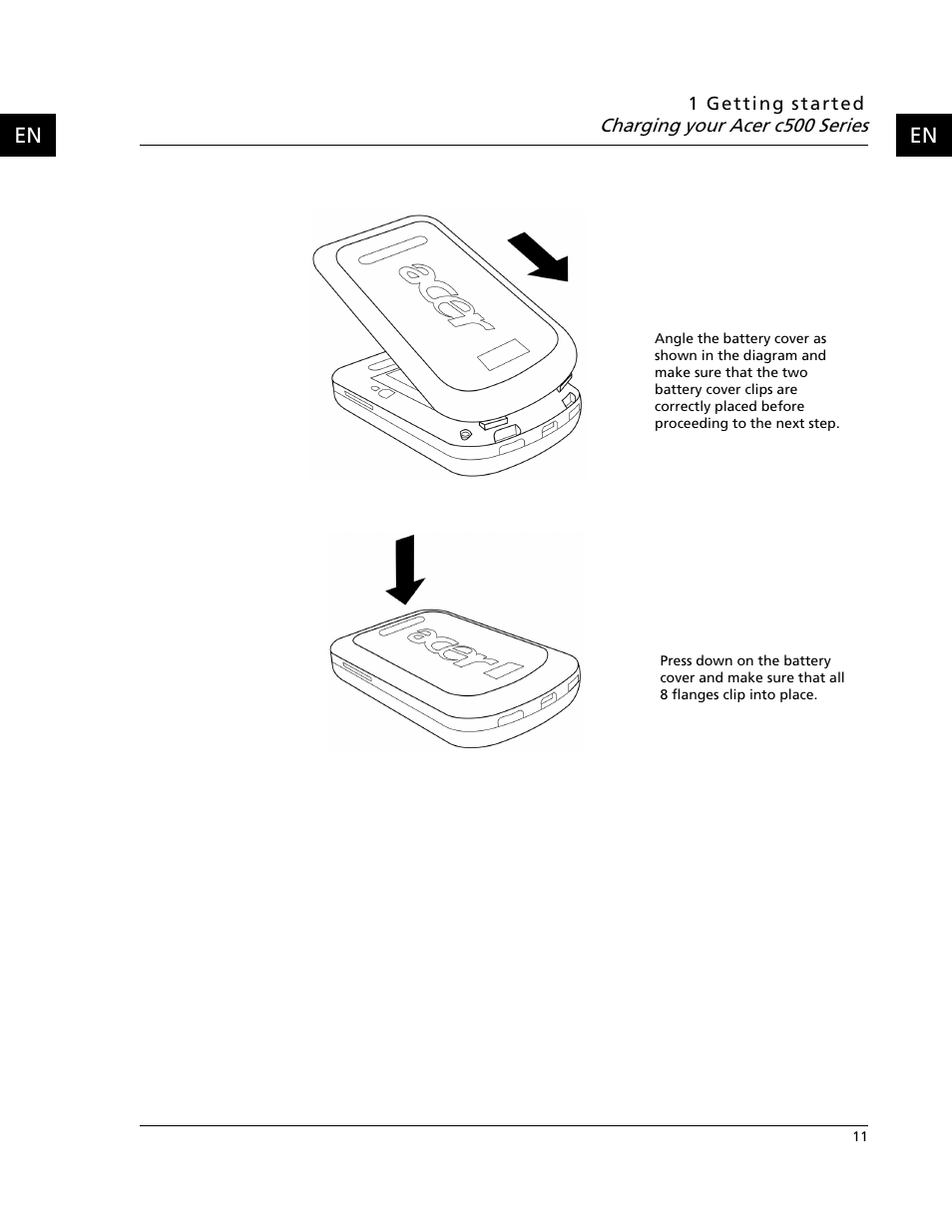 Acer C500 User Manual | Page 27 / 54