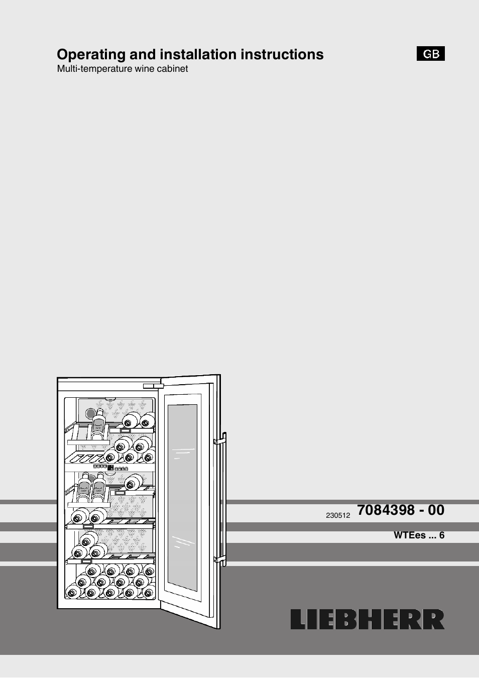 Liebherr WTEes 2053 Vinidor User Manual | 12 pages