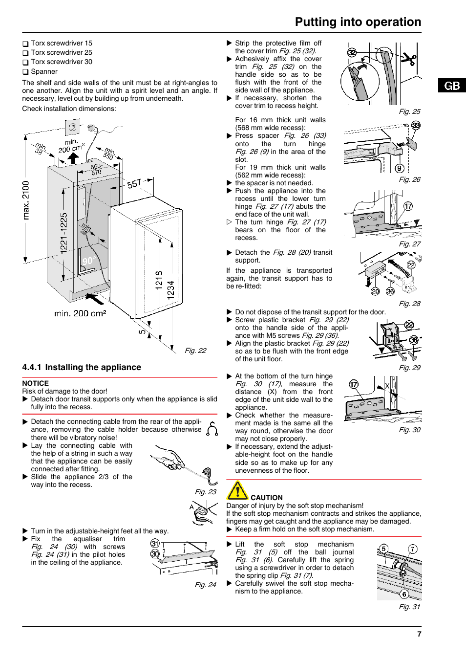 1installing the appliance, Putting into operation | Liebherr WTEes 2053 Vinidor User Manual | Page 7 / 12