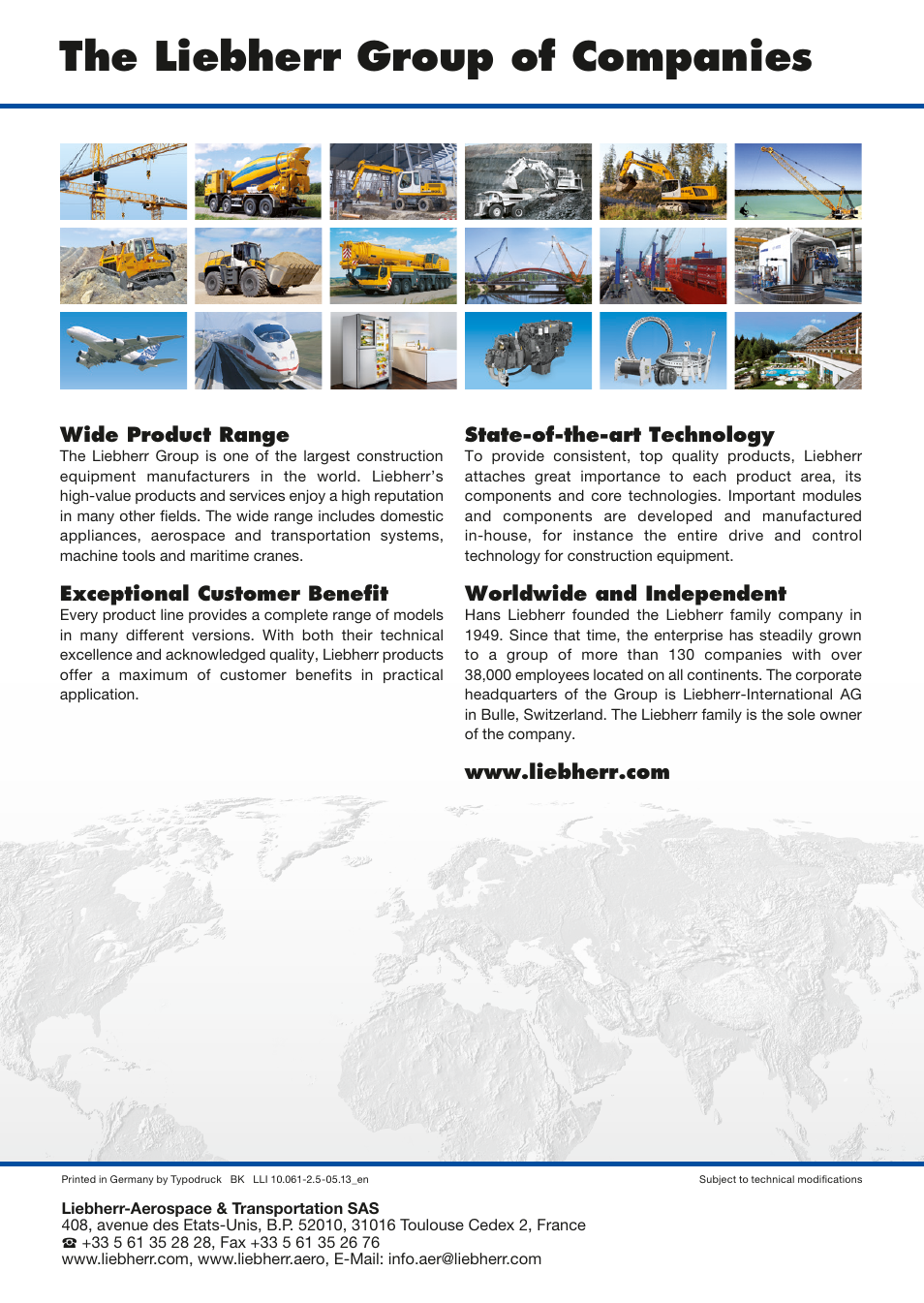 The liebherr group of companies | Liebherr Downloads User Manual | Page 16 / 16