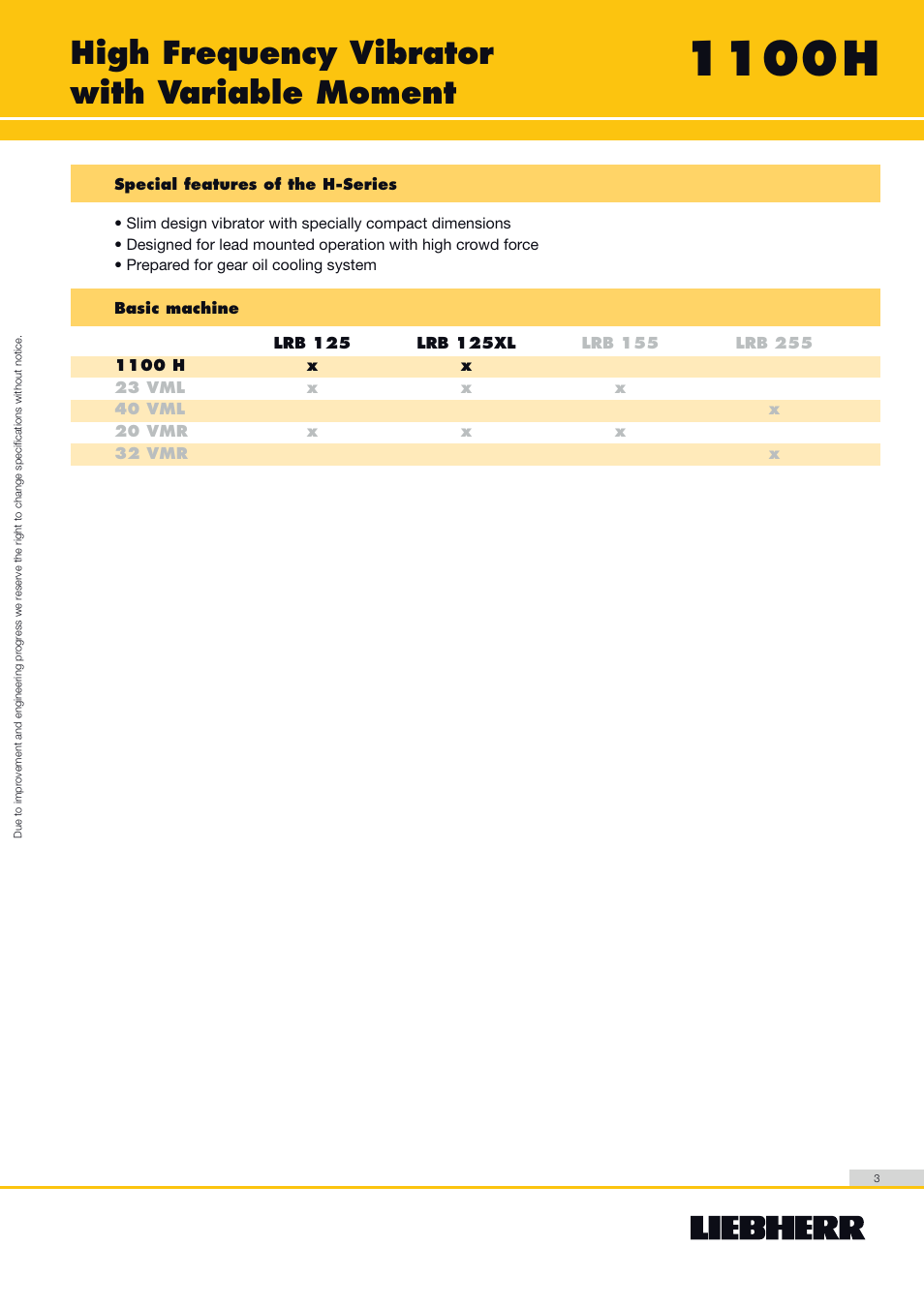 1100h, High frequency vibrator with variable moment | Liebherr LRB 255 User Manual | Page 3 / 12