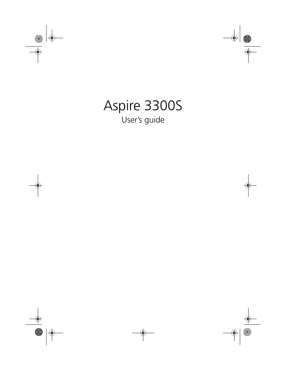 Acer Aspire 3300S User Manual | 61 pages
