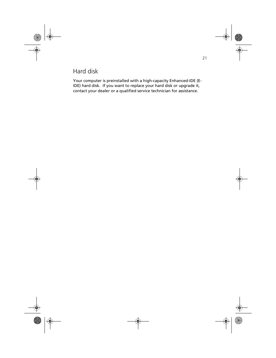 Hard disk | Acer Aspire 3300S User Manual | Page 29 / 61