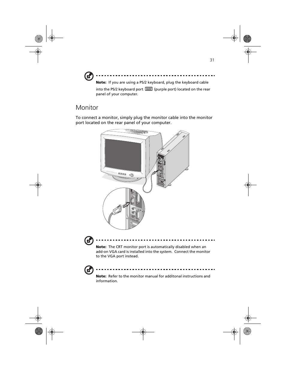 Monitor | Acer Aspire 3300S User Manual | Page 39 / 61