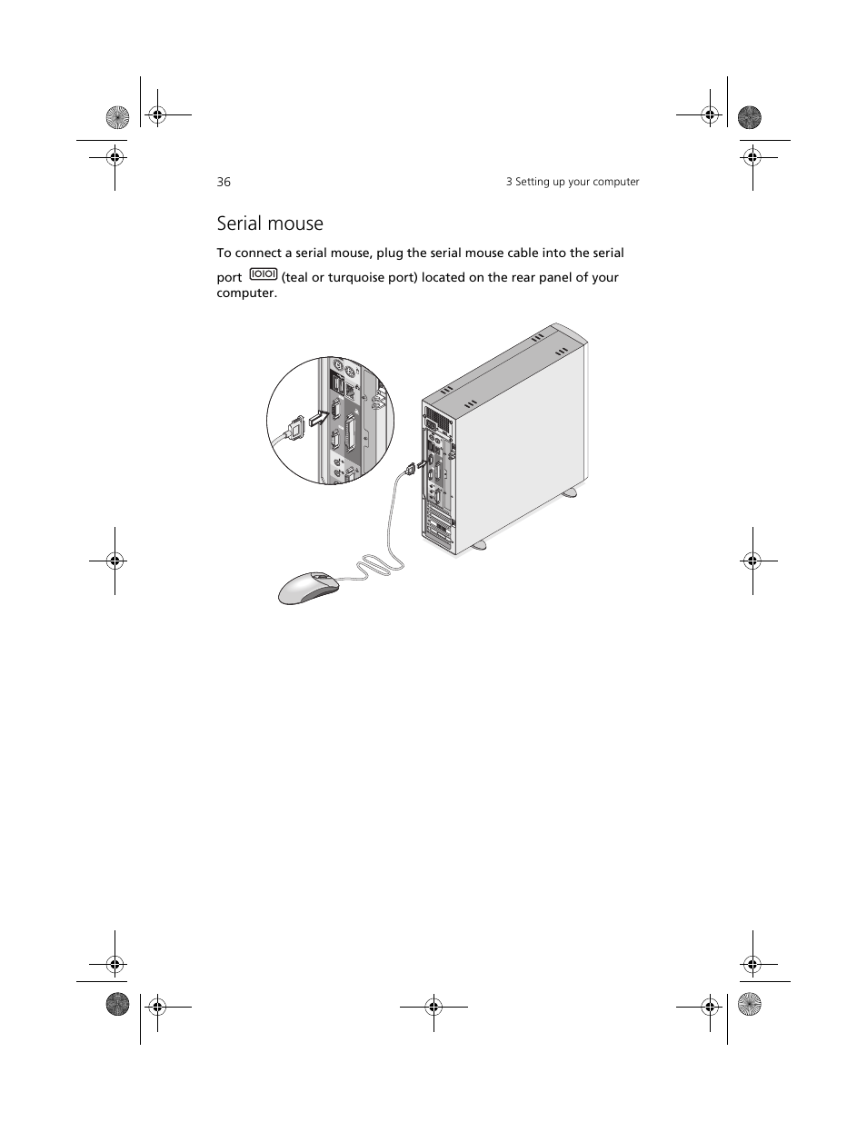 Serial mouse | Acer Aspire 3300S User Manual | Page 44 / 61