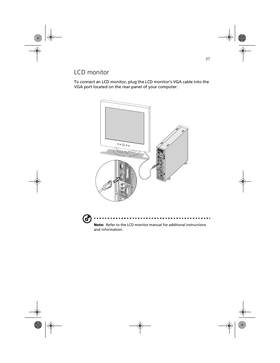 Lcd monitor | Acer Aspire 3300S User Manual | Page 45 / 61