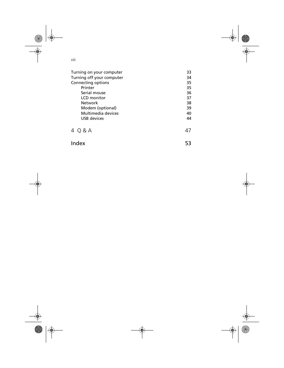 Acer Aspire 3300S User Manual | Page 8 / 61