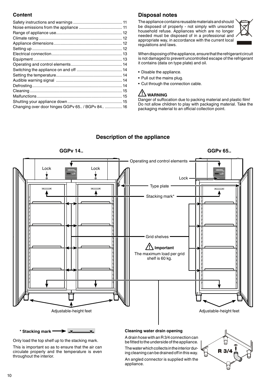Description of the appliance | Liebherr GGPv 6570 ProfiLine User Manual | Page 2 / 9