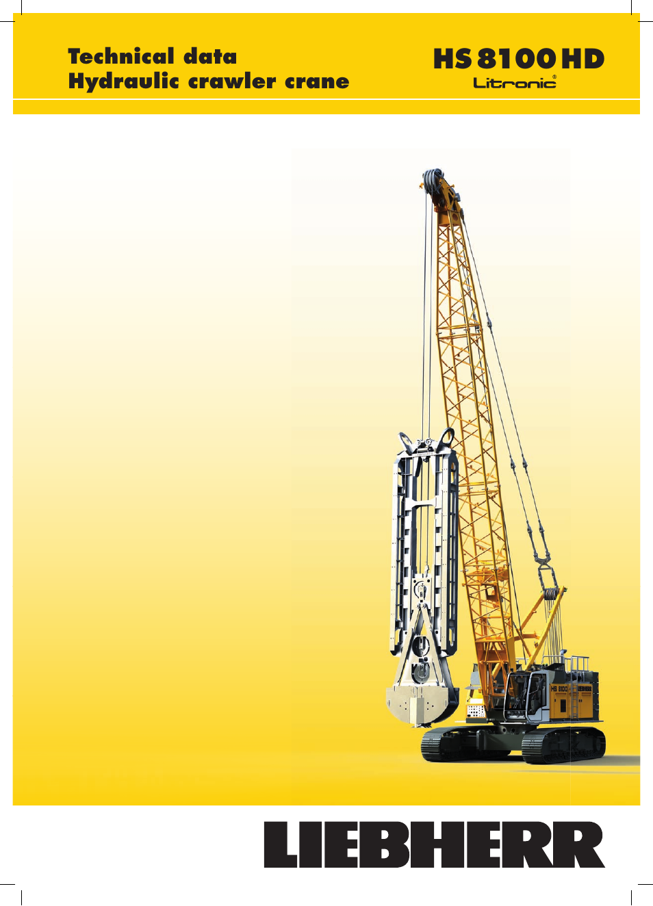 Liebherr HS 8100 HD Litronic User Manual | 16 pages