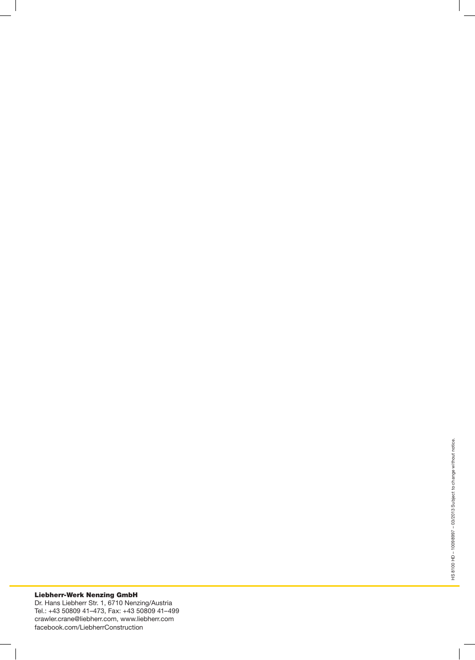 Liebherr HS 8100 HD Litronic User Manual | Page 16 / 16