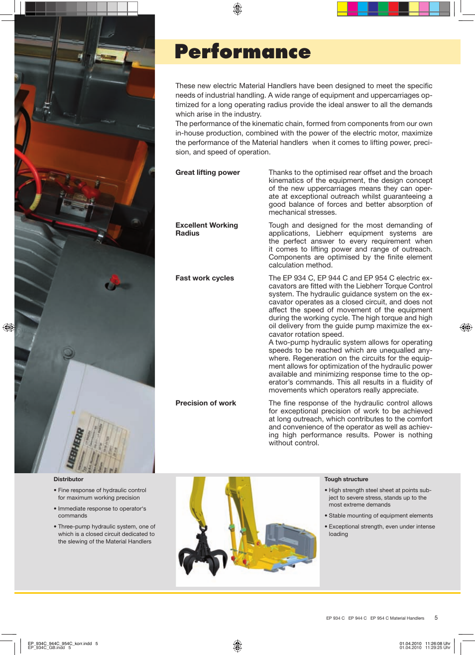 Performance | Liebherr EP 944 C Stationary Material Handler User Manual | Page 5 / 32