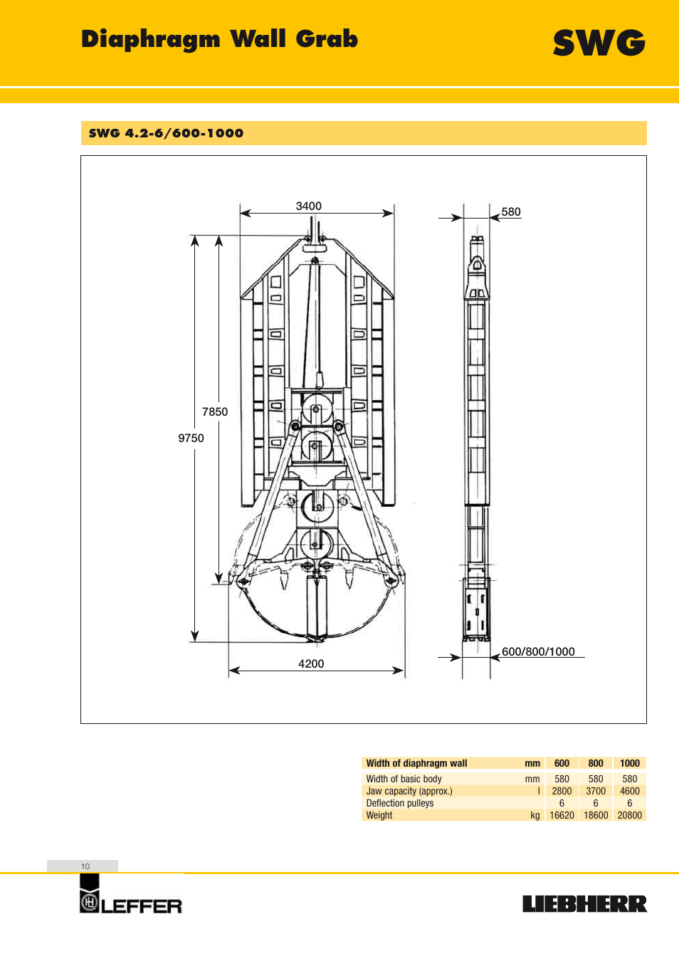 Diaphragm wall grab | Liebherr HS 8100 HD Litronic User Manual | Page 10 / 20