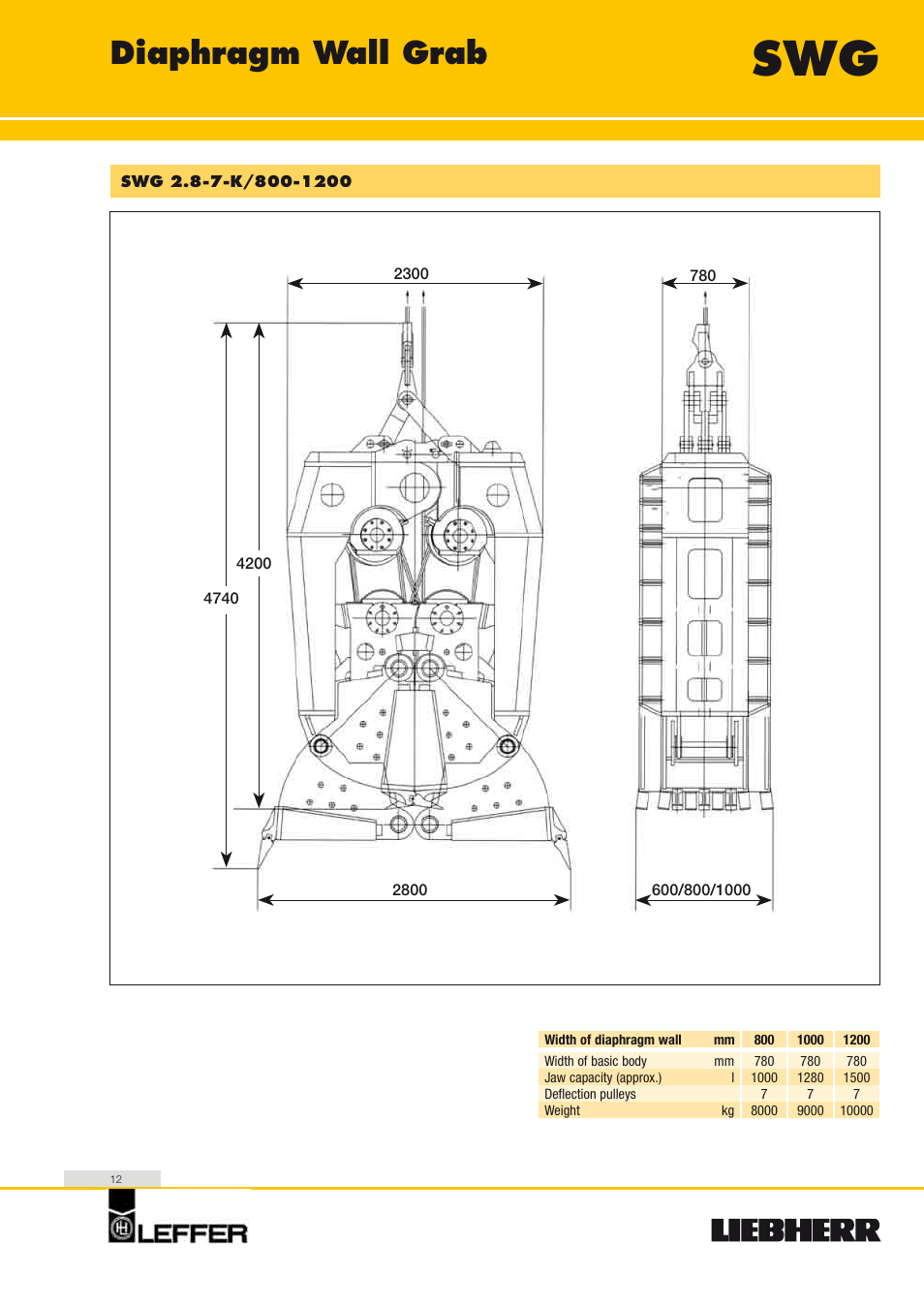 Diaphragm wall grab | Liebherr HS 8100 HD Litronic User Manual | Page 12 / 20