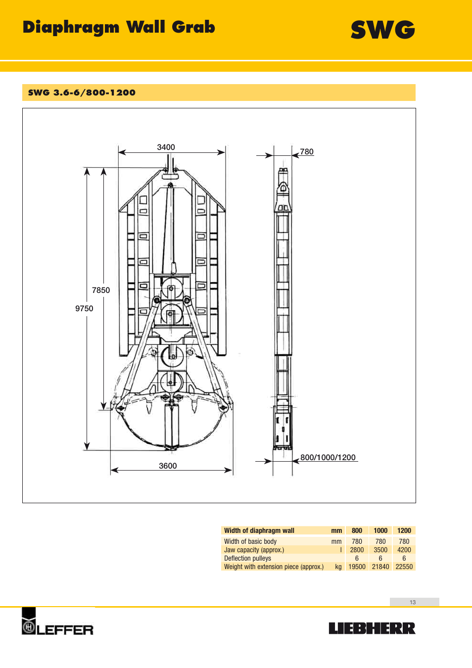 Diaphragm wall grab | Liebherr HS 8100 HD Litronic User Manual | Page 13 / 20