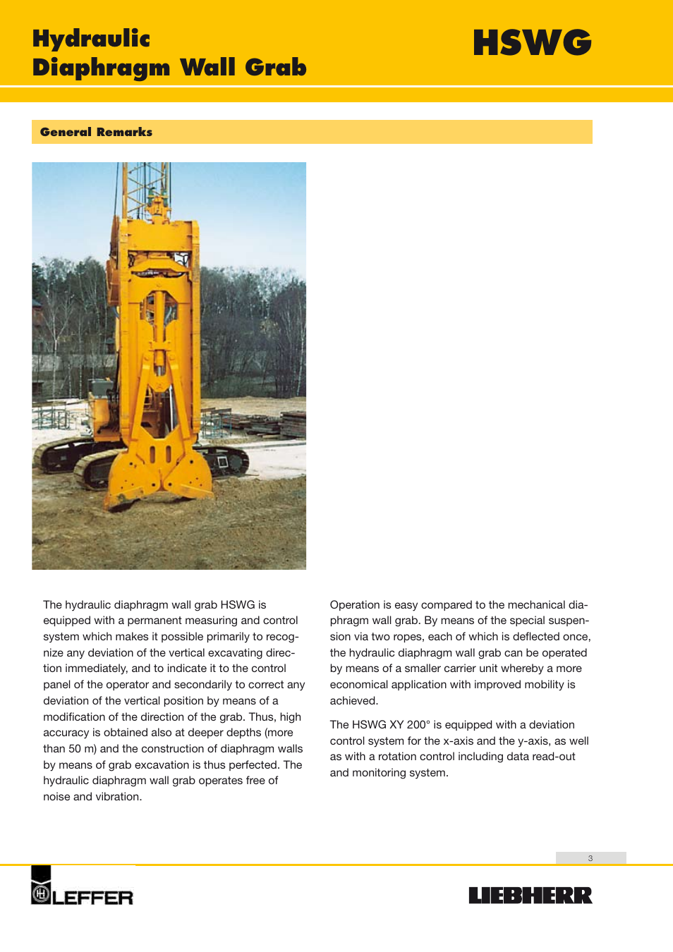 Hswg, Hydraulic diaphragm wall grab | Liebherr HS 8100 HD Litronic User Manual | Page 3 / 20