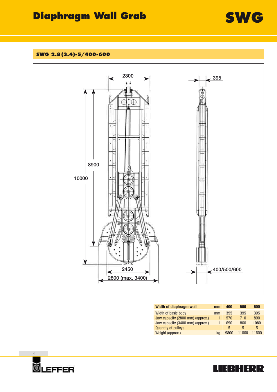 Diaphragm wall grab | Liebherr HS 8100 HD Litronic User Manual | Page 4 / 20