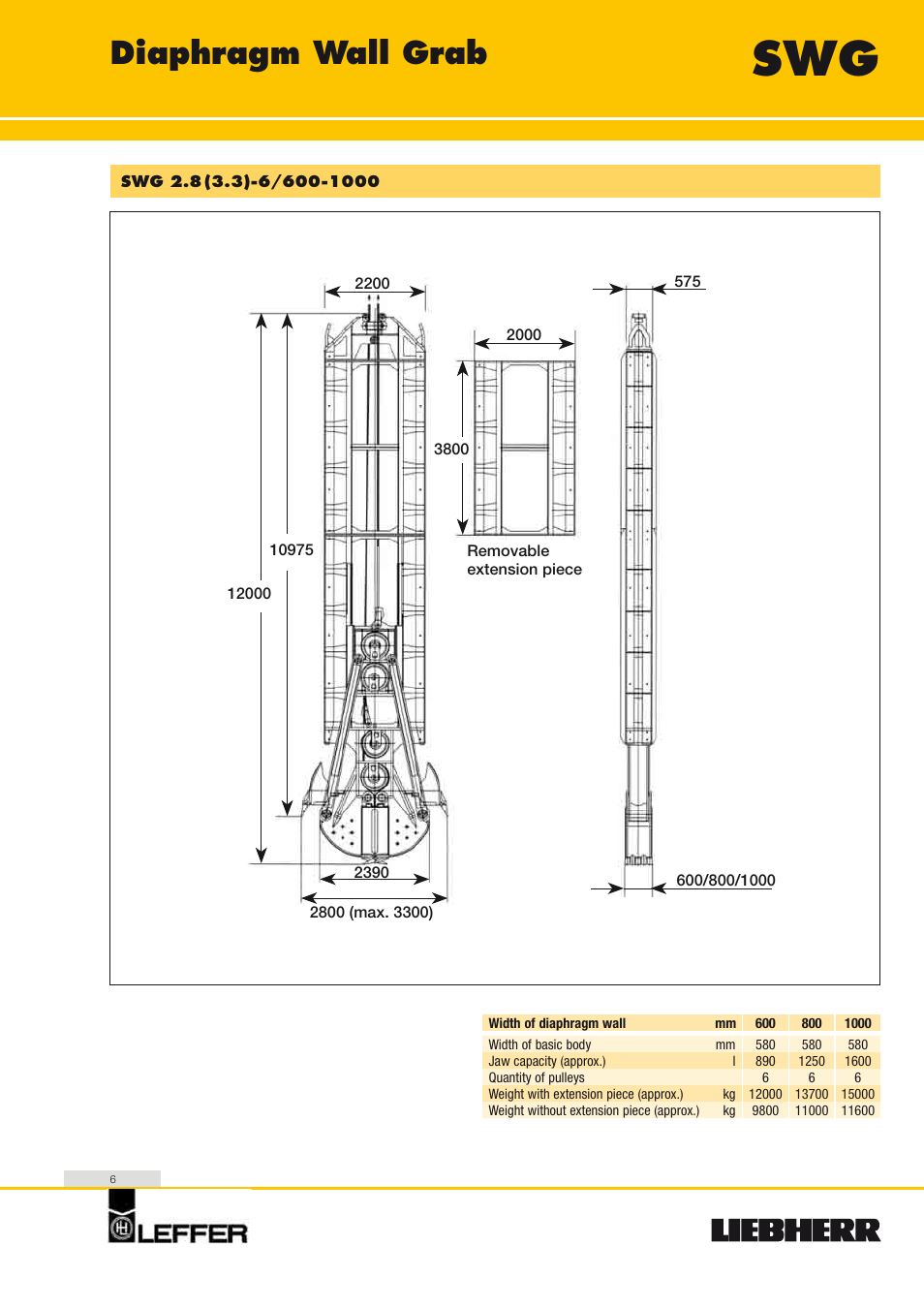 Diaphragm wall grab | Liebherr HS 8100 HD Litronic User Manual | Page 6 / 20