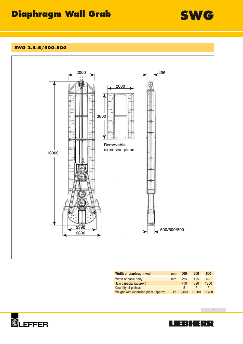 Diaphragm wall grab | Liebherr HS 8100 HD Litronic User Manual | Page 7 / 20