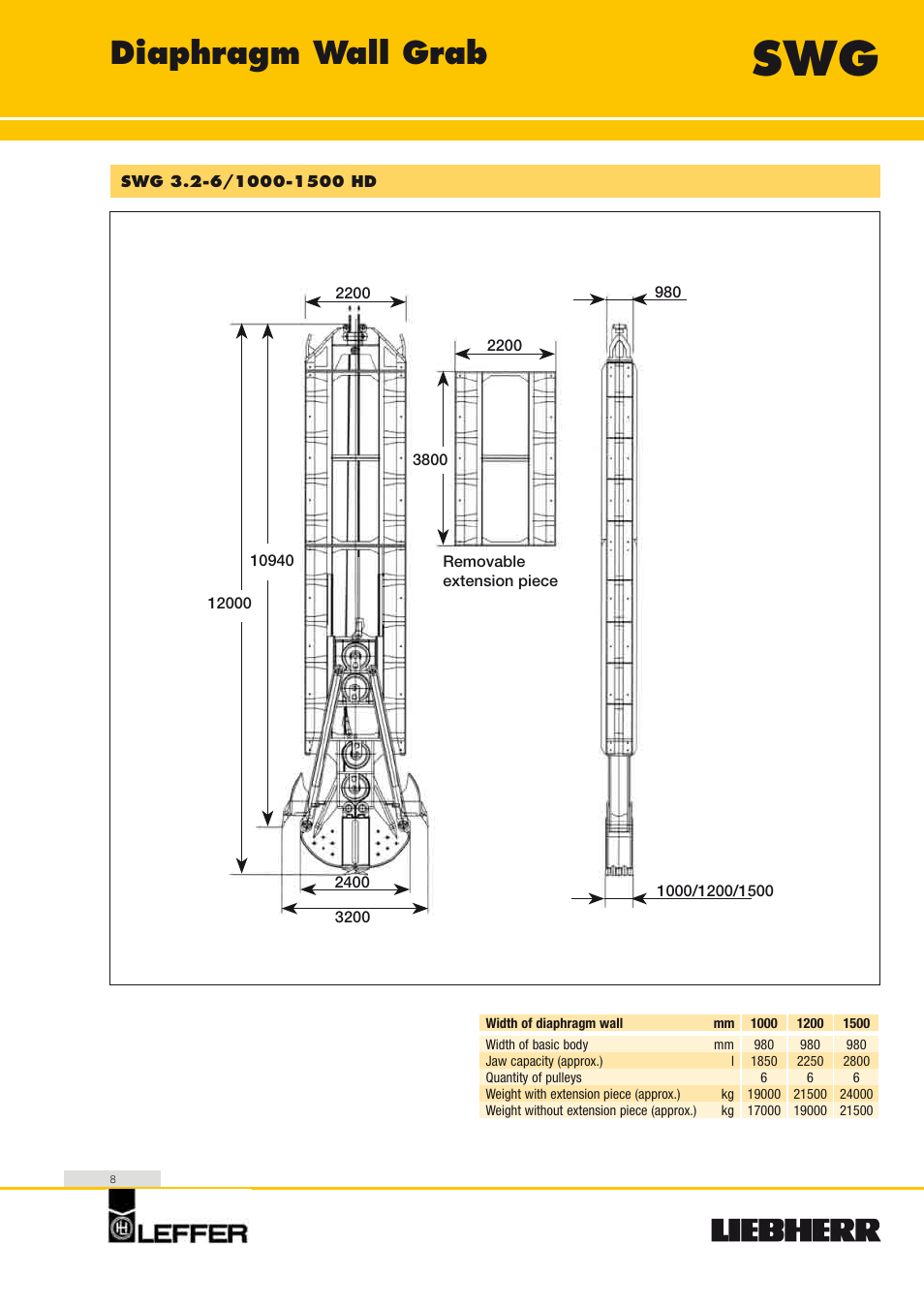 Diaphragm wall grab | Liebherr HS 8100 HD Litronic User Manual | Page 8 / 20