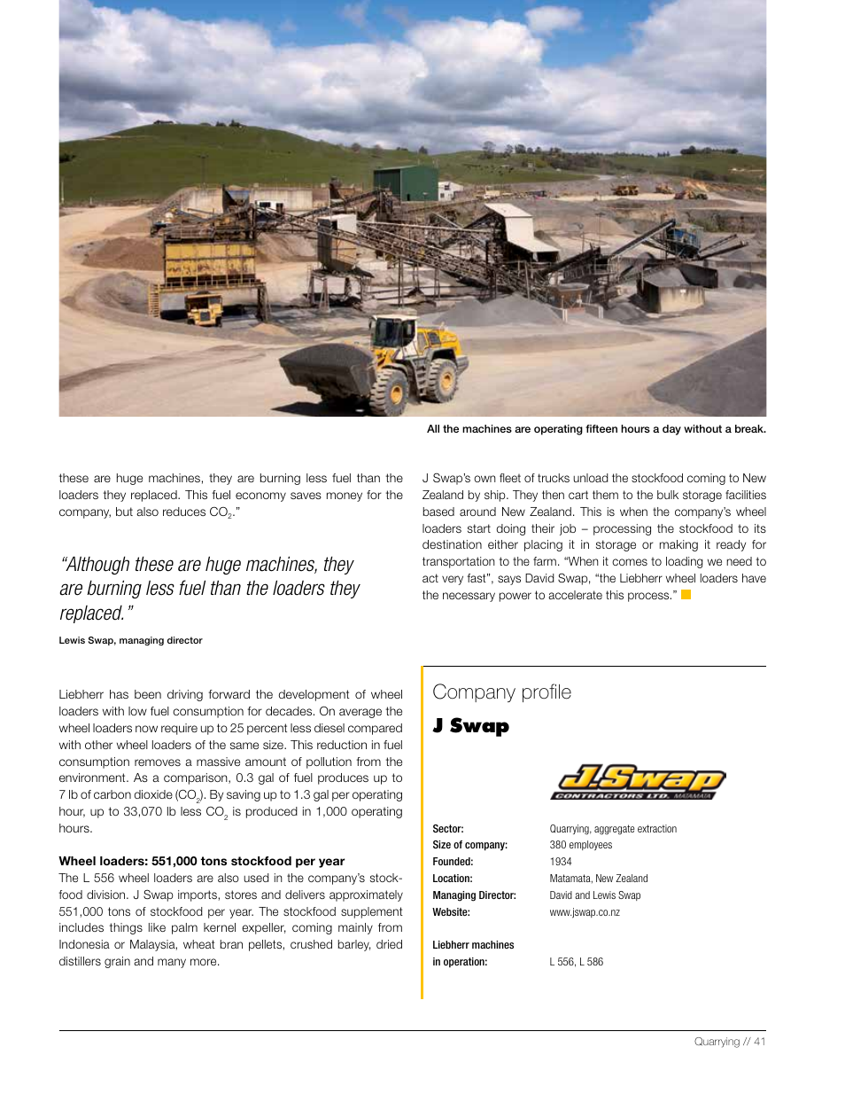 J swap company profile | Liebherr L 556 User Manual | Page 41 / 48