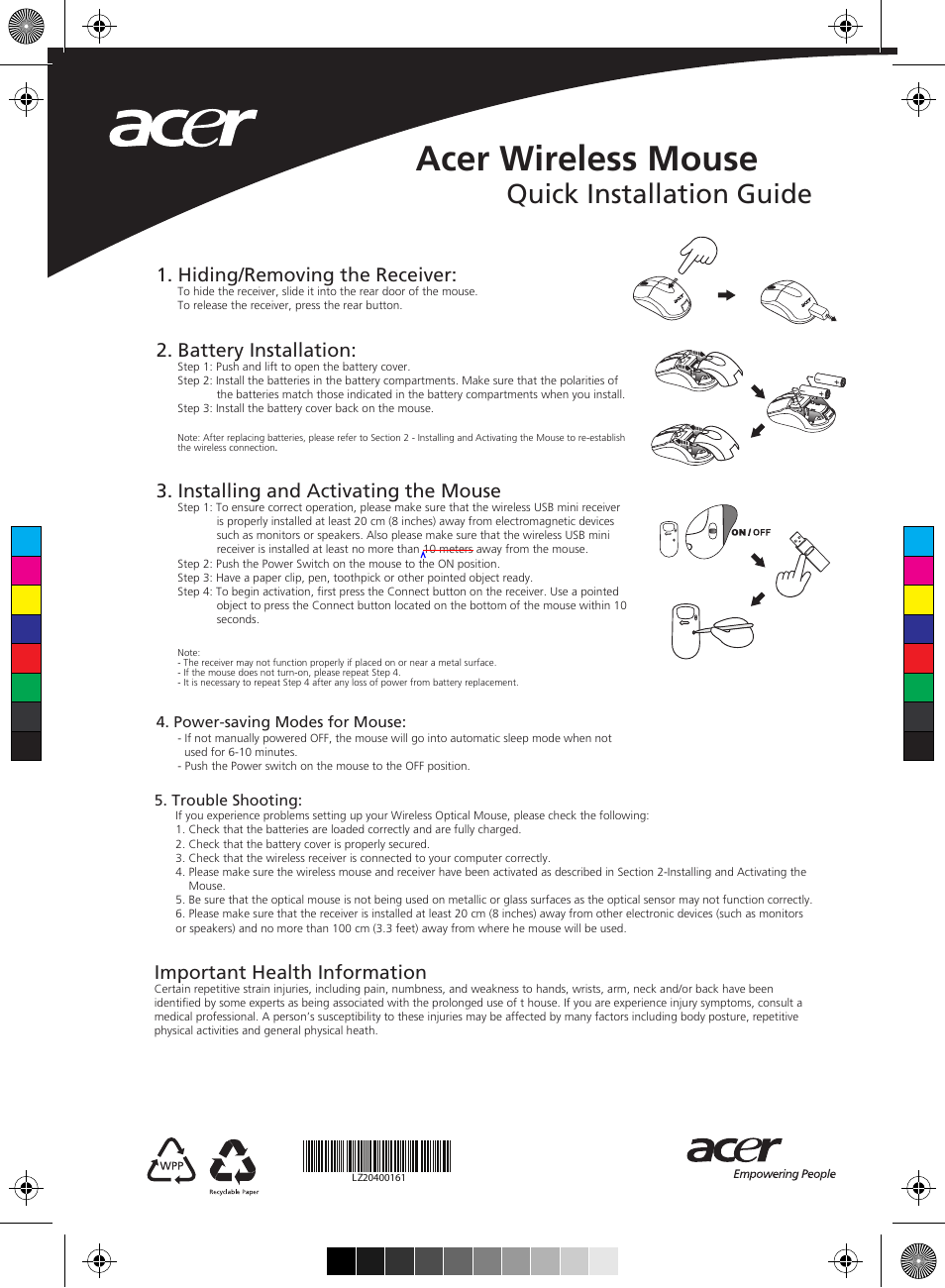 Acer LZ20400161 User Manual | 1 page