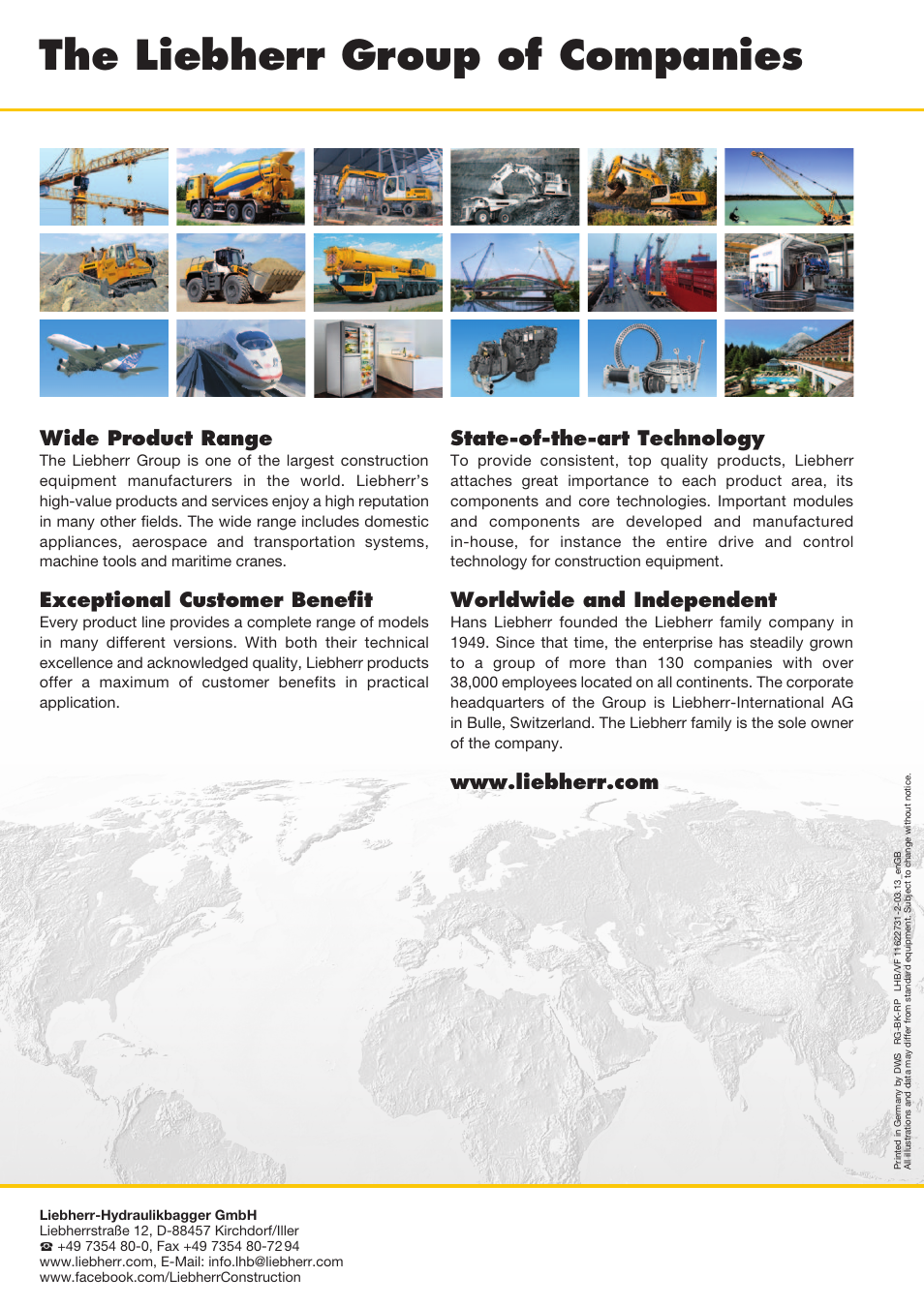 The liebherr group of companies | Liebherr TA 230 Litronic User Manual | Page 16 / 16