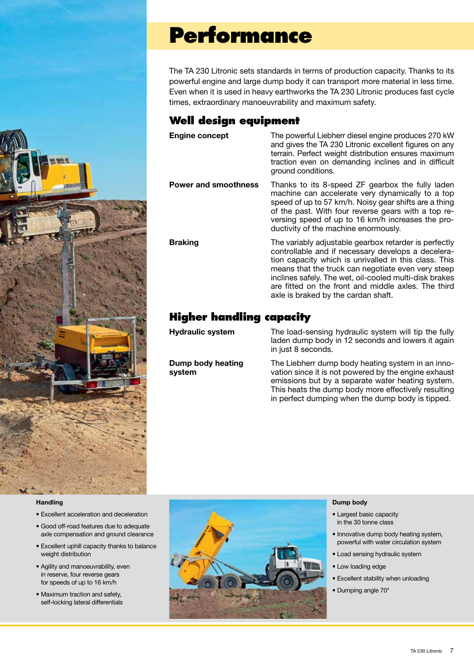 Performance, Well design equipment, Higher handling capacity | Liebherr TA 230 Litronic User Manual | Page 7 / 16