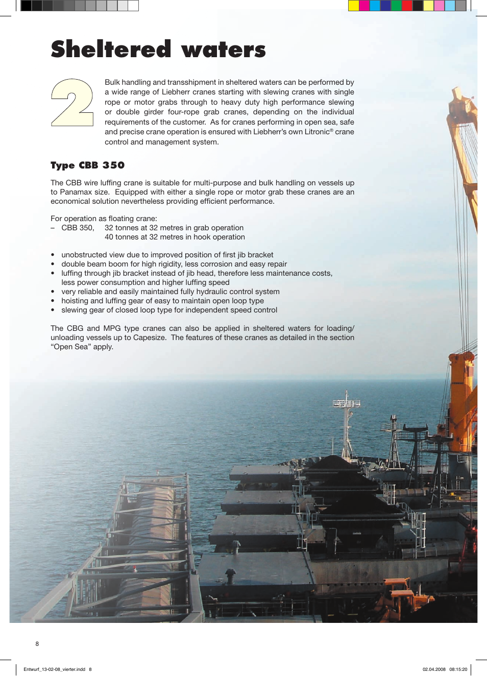 Sheltered waters | Liebherr Type MPG User Manual | Page 8 / 16