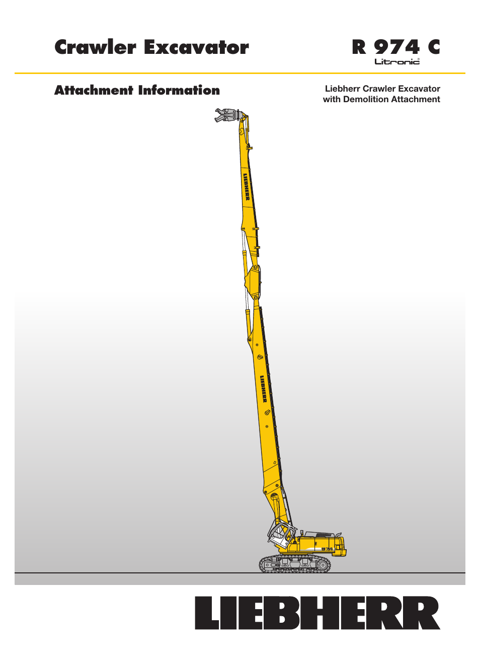 Liebherr R 974 C Litronic Demolition User Manual | 10 pages