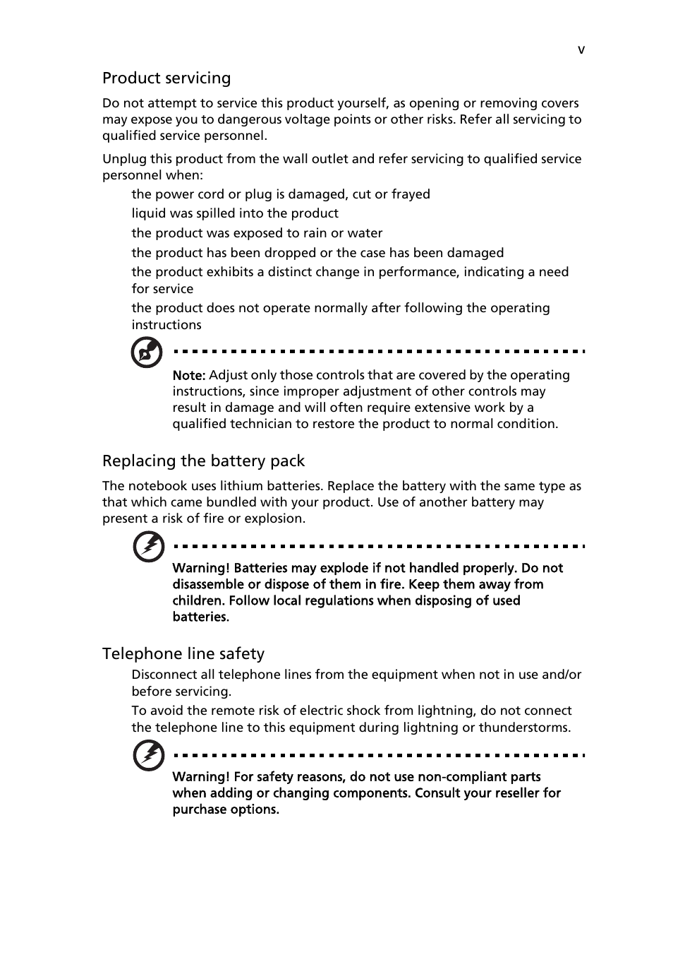 Acer 5050 User Manual | Page 5 / 108