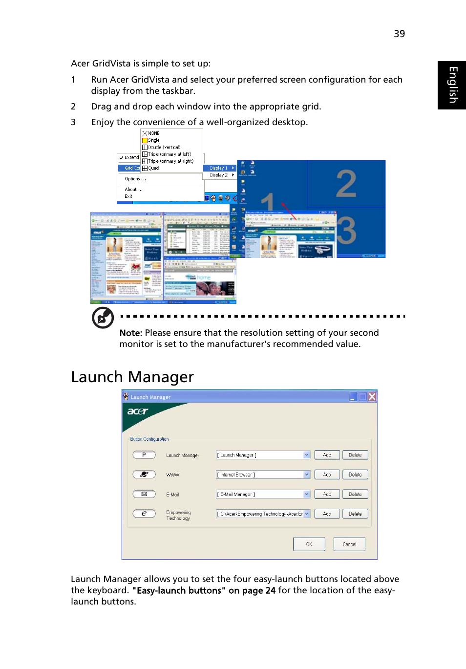 Launch manager | Acer 5050 User Manual | Page 57 / 108