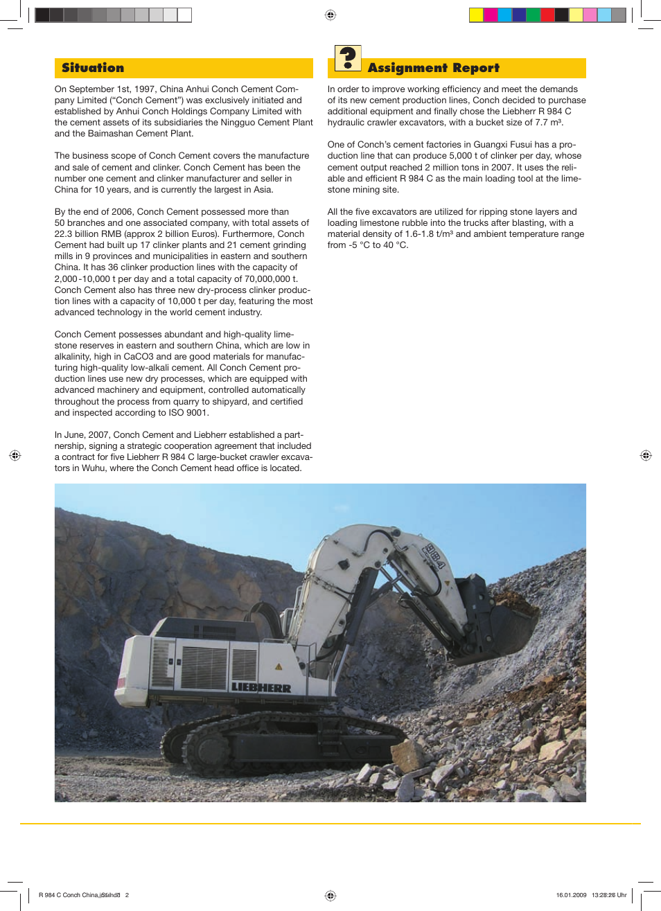 Assignment report situation | Liebherr R 984 C User Manual | Page 2 / 4