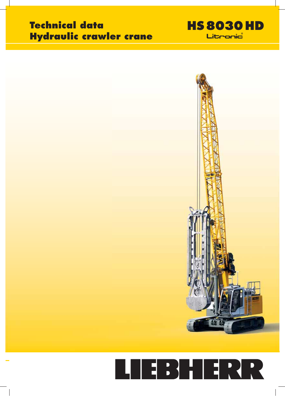 Liebherr HS 8030 HD Litronic User Manual | 12 pages