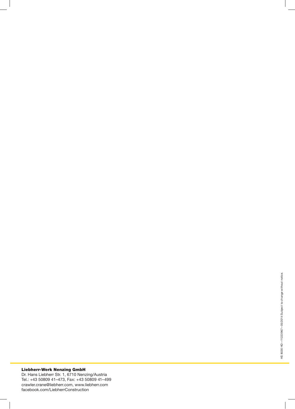 Liebherr HS 8030 HD Litronic User Manual | Page 12 / 12