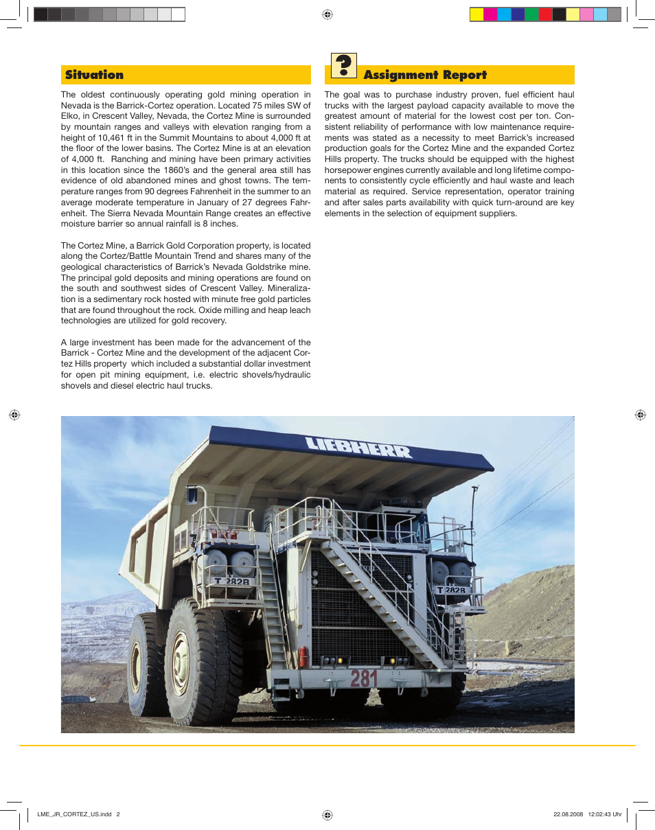 Situation assignment report | Liebherr T 282 C User Manual | Page 2 / 4
