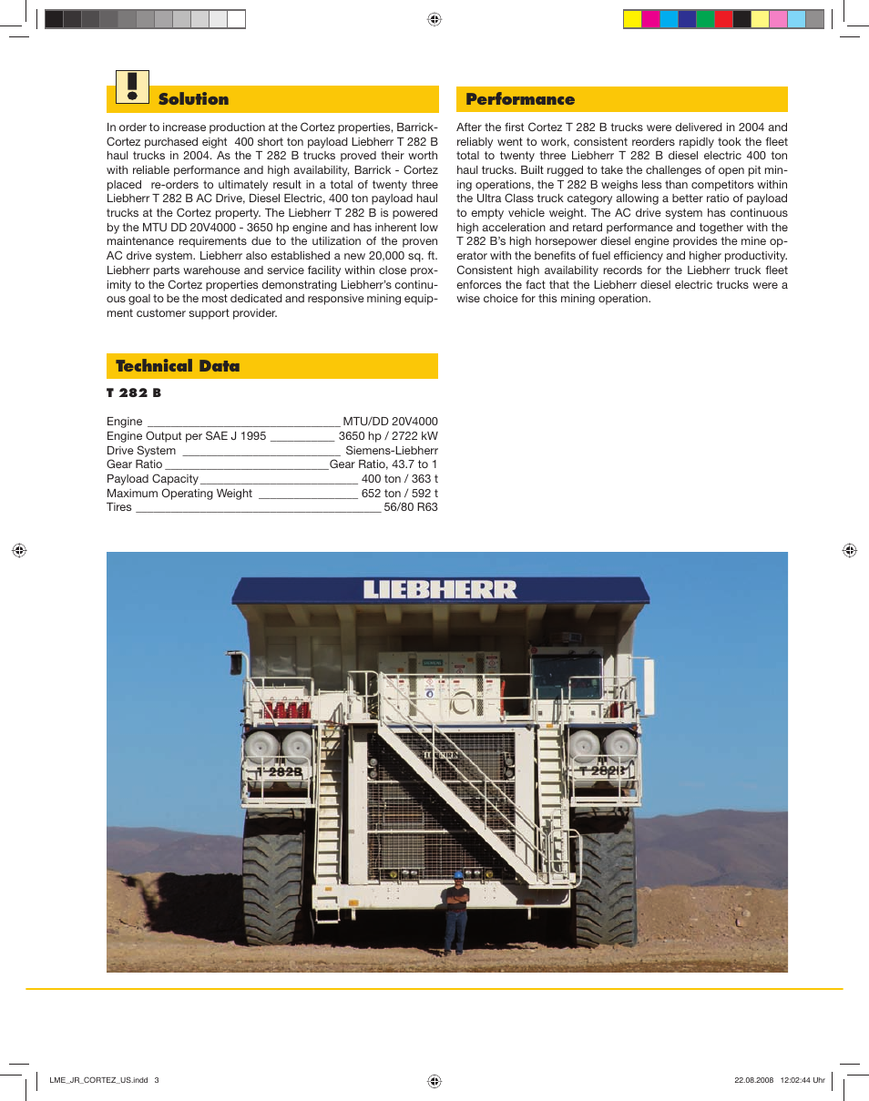 Solution performance, Technical data | Liebherr T 282 C User Manual | Page 3 / 4