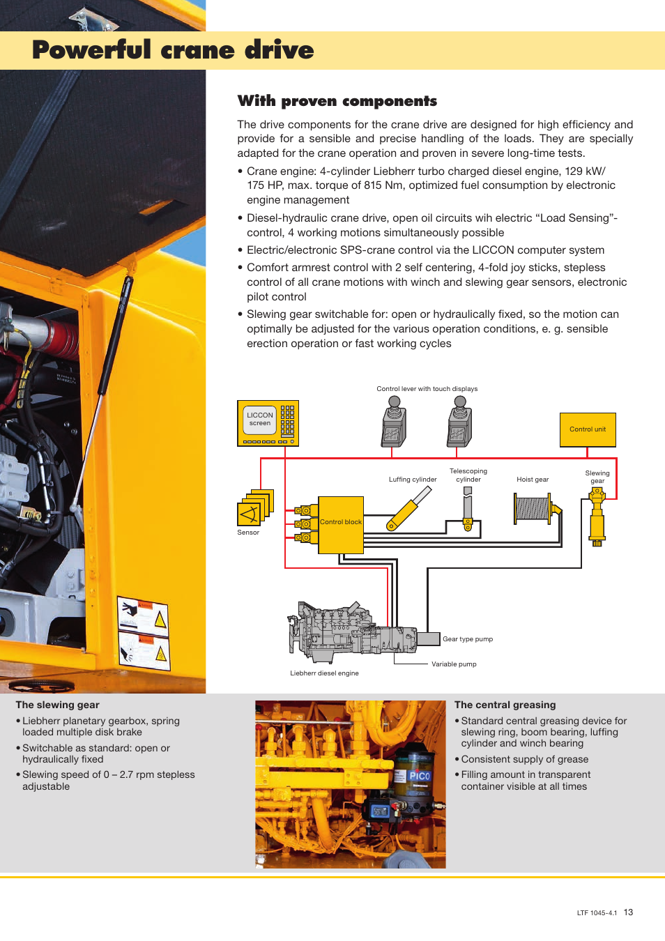 Powerful crane drive, With proven components | Liebherr LTF 1045-4.1 User Manual | Page 13 / 16