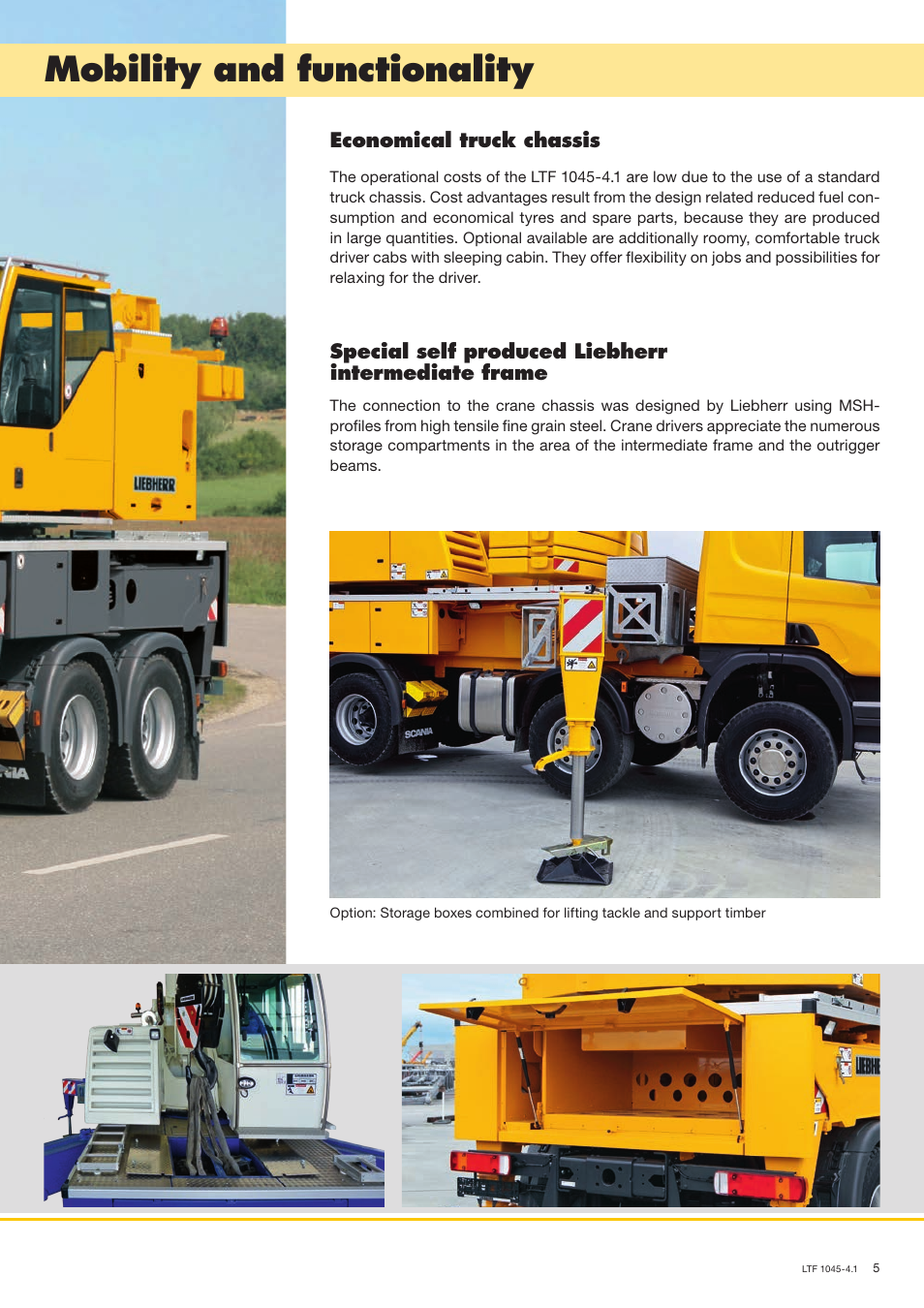 Mobility and functionality | Liebherr LTF 1045-4.1 User Manual | Page 5 / 16