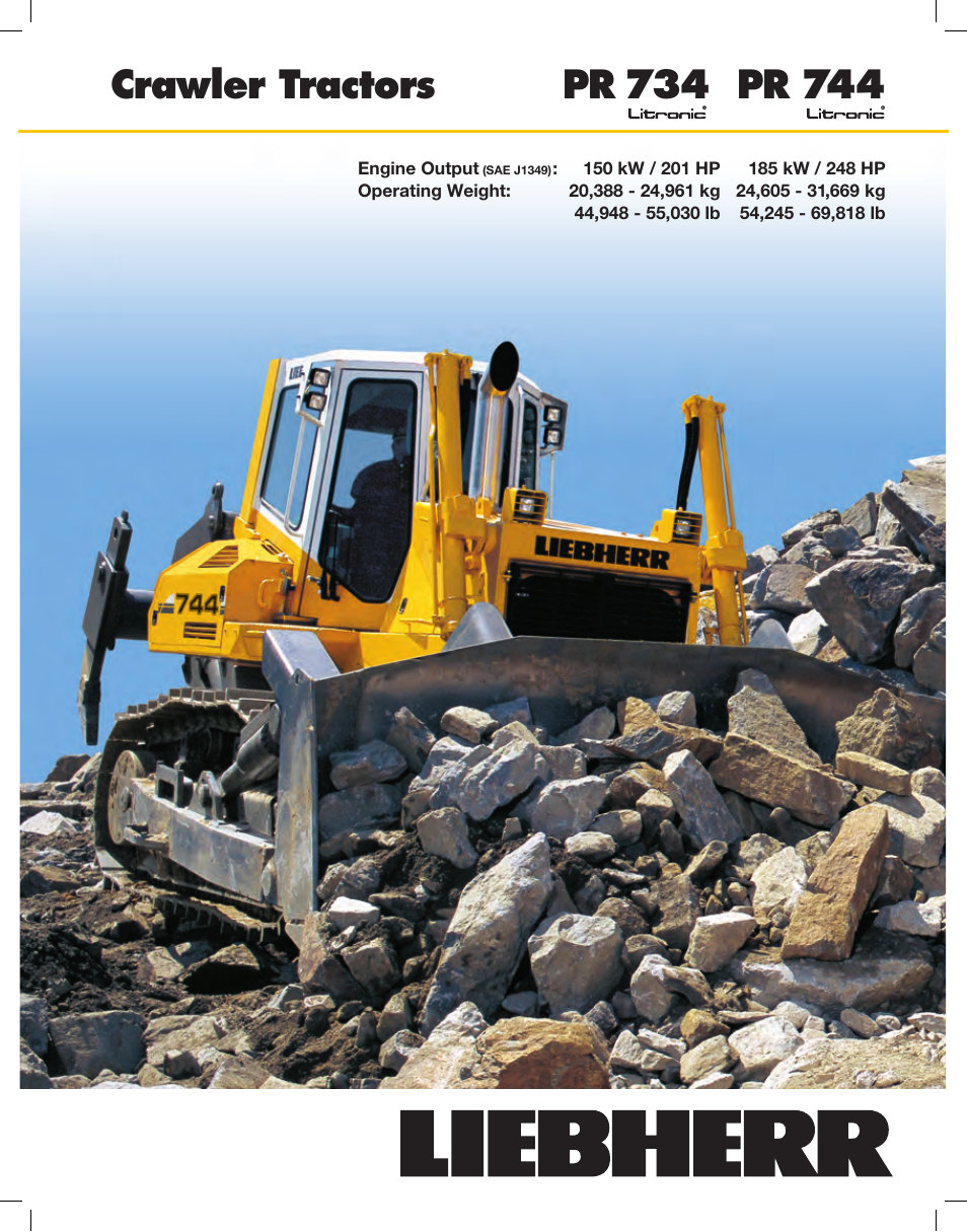 Liebherr PR 744 Litronic User Manual | 18 pages