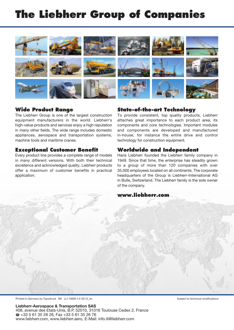 The liebherr group of companies | Liebherr Downloads User Manual | Page 9 / 9