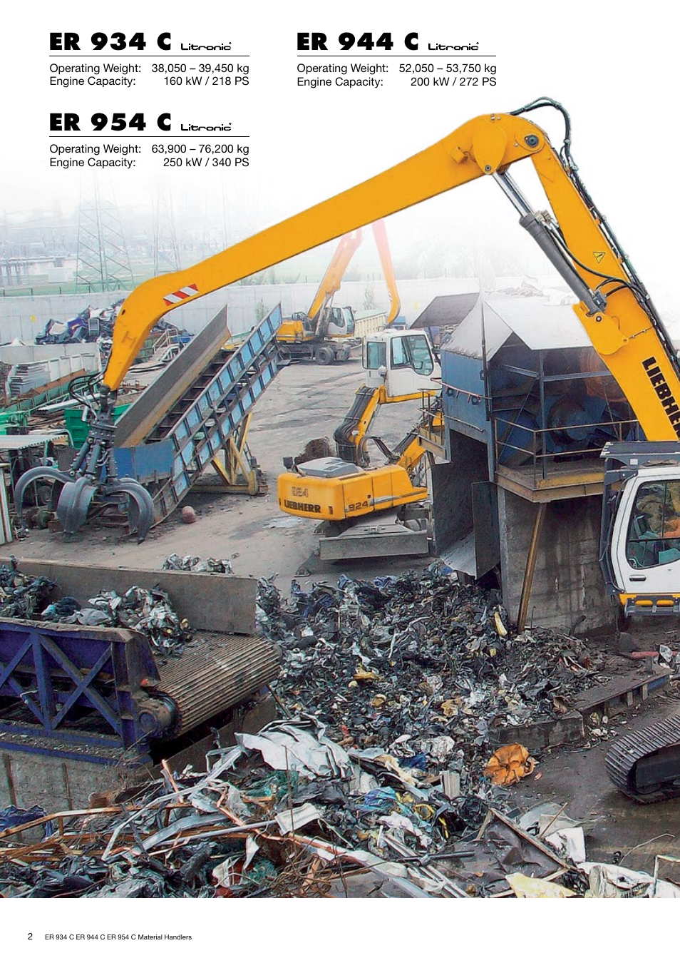 Liebherr ER 954 C Material Handler User Manual | Page 2 / 36