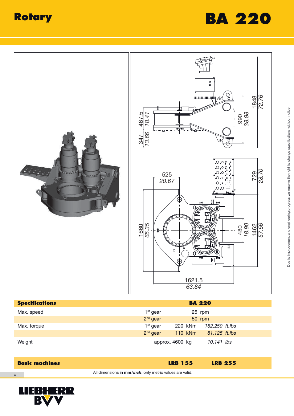 Ba 220, Rotary | Liebherr LRB 255 User Manual | Page 4 / 16