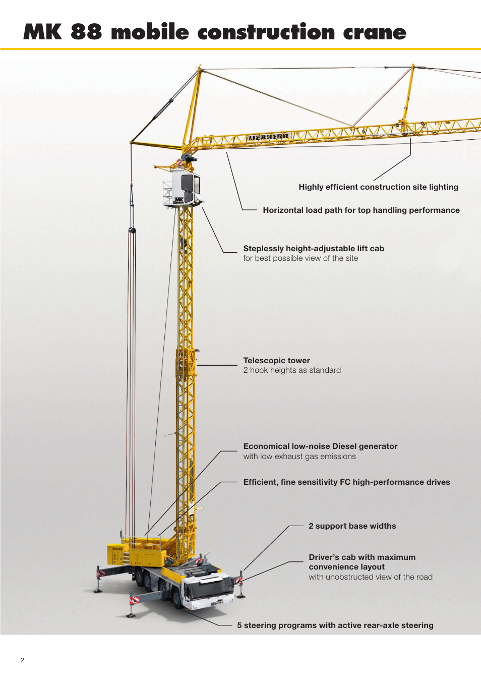 Mk 88 mobile construction crane | Liebherr MK 88 User Manual | Page 2 / 36